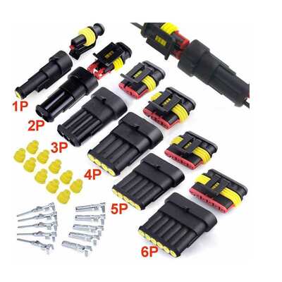 708PCS盒装43套汽车防水连接器套件插头接插件1-6孔+1PC 钳子