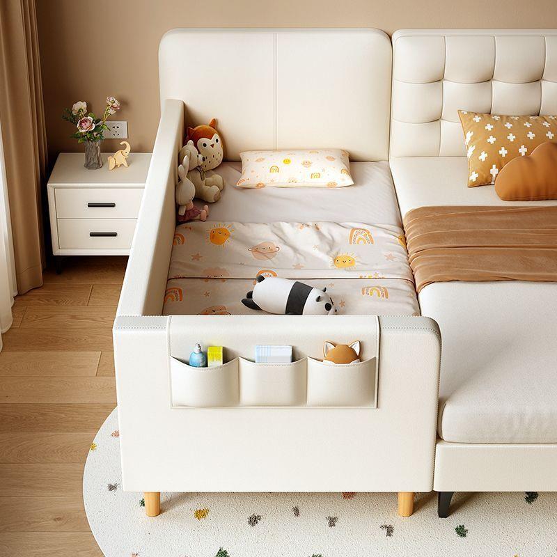 实木儿童拼接婴儿床婴儿大床加宽宝宝女孩小床护栏床边儿童床