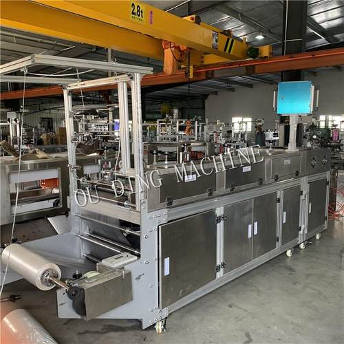 生产无纺布头套袋机台圆形网帽制造机毛毛虫条形帽生产设备