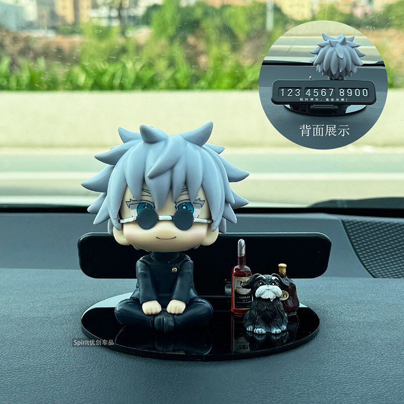 新款汽车临时停车号码p牌网红个性创意车内摆件男生车载挪车电话