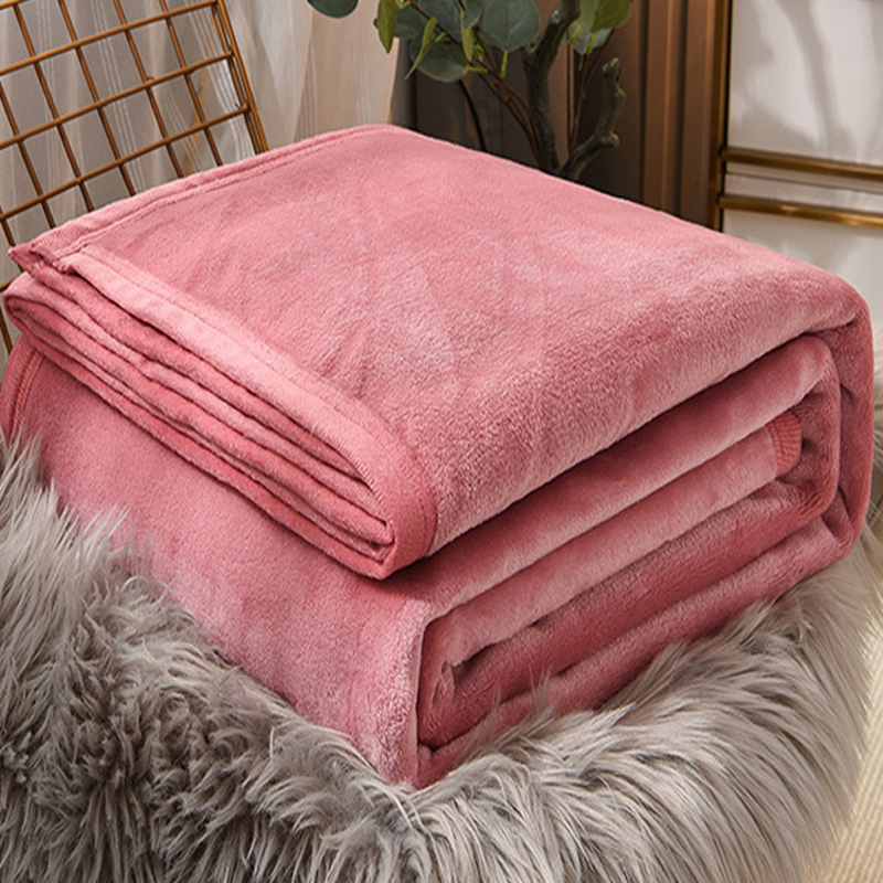 毛毯加厚法兰绒床单珊瑚绒牛奶绒办公室午M睡空调毯子保暖床垫盖