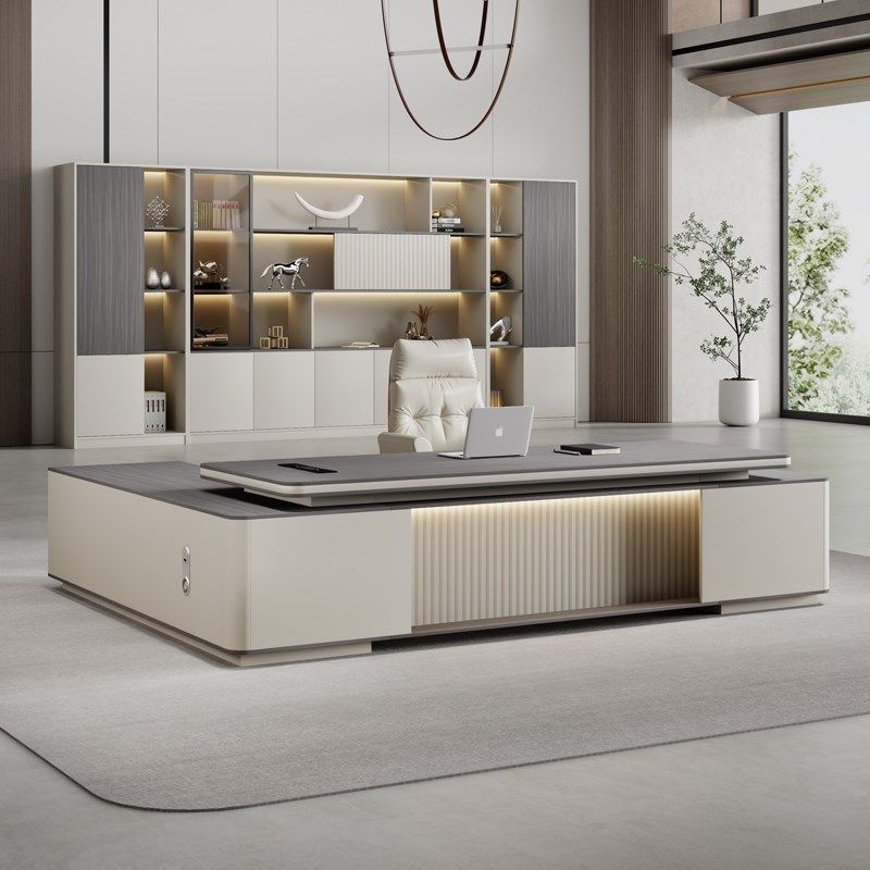 老板桌大班d台轻奢高级感董事长办公室领导办公桌椅组合简约现代