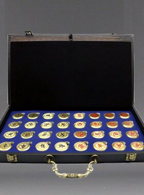 送实心辈棋盘折叠高档礼品亲朋好友送棋盘中国象棋长铜工艺品