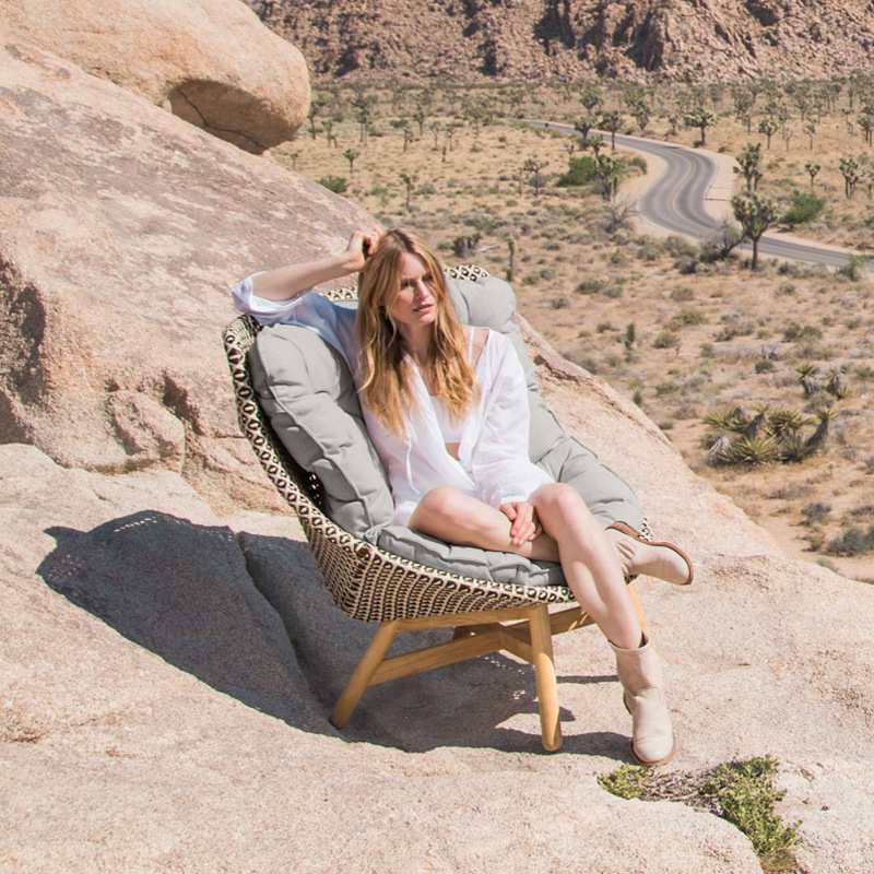 户外椅子茶几组合柚木藤编单人沙发藤椅家具阳台休闲别墅露台家具