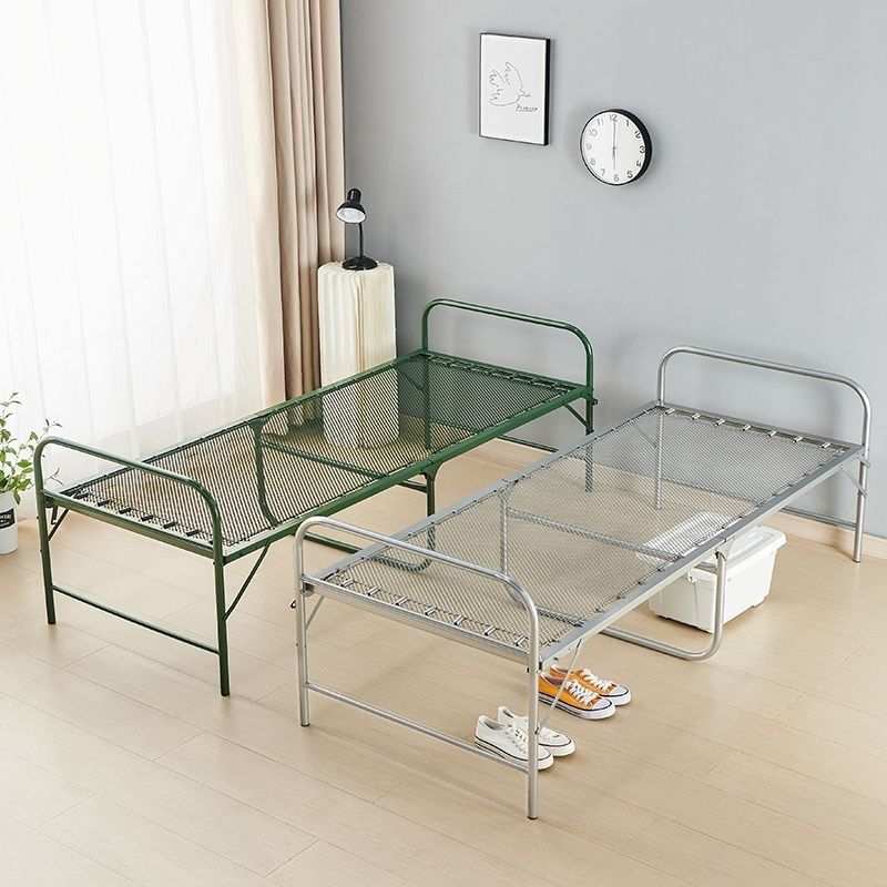 钢丝床午休床折叠单人床陪护床简易床弹簧床两折床钢丝床木条床