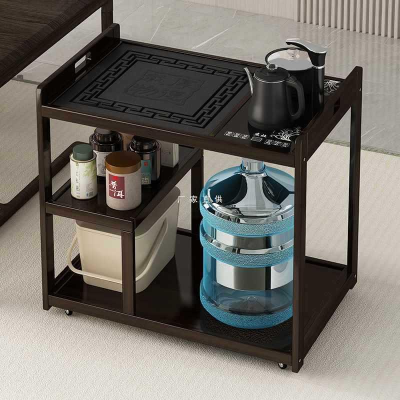 新中式可移动茶几茶桌边柜侧柜茶台烧水壶一体桌家用小型茶车