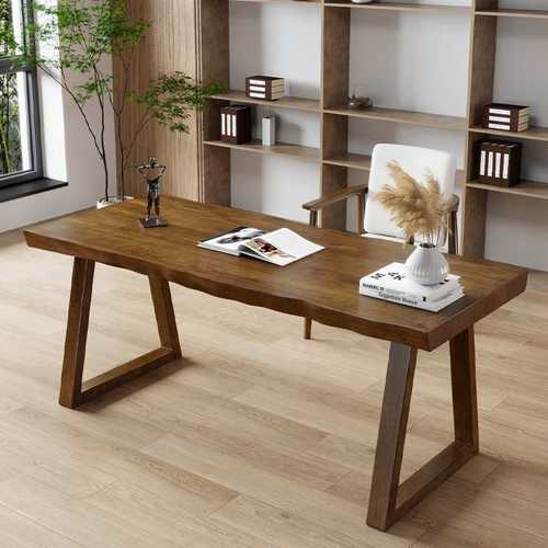 北欧实木书桌简约双人写字学习桌家用餐桌办公桌客厅长桌子电脑桌