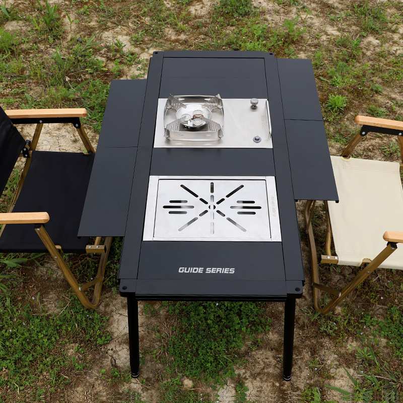 步林GuideSeries户外露营铝合金多功能IGT桌半自动升降野营折叠桌