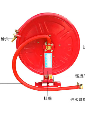 消防器材消防水带软管卷盘20/25/30米消火栓箱自救水管水龙带