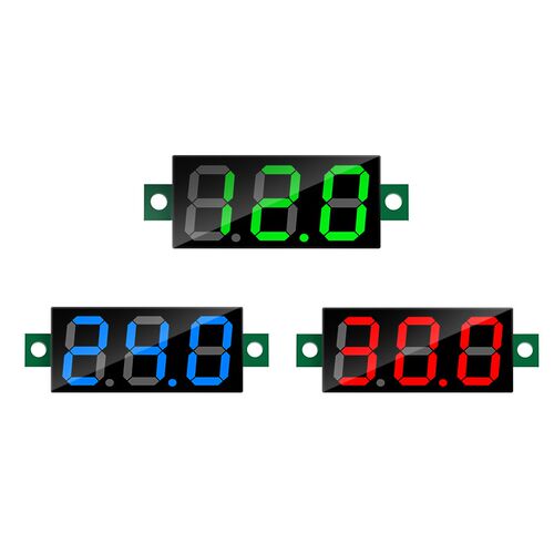 0.28寸超小数字直流电压表头数显两线DC5-30V电瓶电压表 反接保护