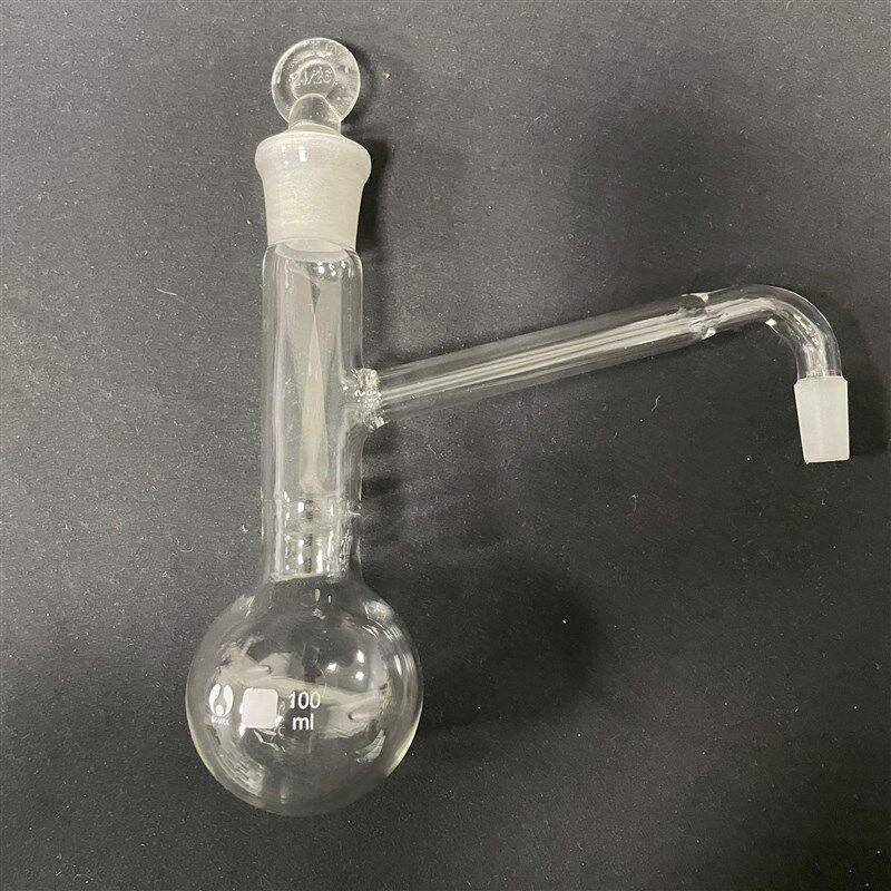 全玻蒸馏烧瓶蛇形冷凝管蒸馏器套装100ml