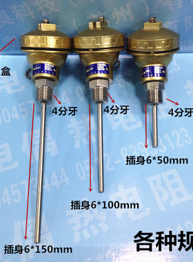 WZP-230/WZP-231/PT100铂热电阻/PT100温度传感器/固定螺纹热电偶