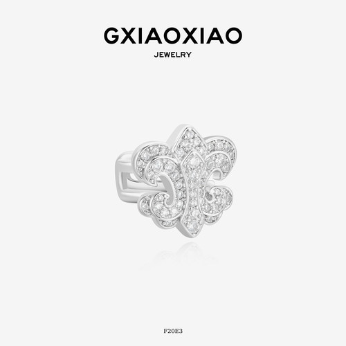 GXIAOXIAO镀K金鸢尾花耳夹