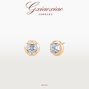 DH1121 轻奢高级精致爆闪玫瑰切耳环 镀K金 DH1122 XIAOXIAO
