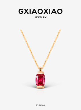 G XIAOXIAO 气质轻奢精致高级千金感百搭方形项链 F15X160