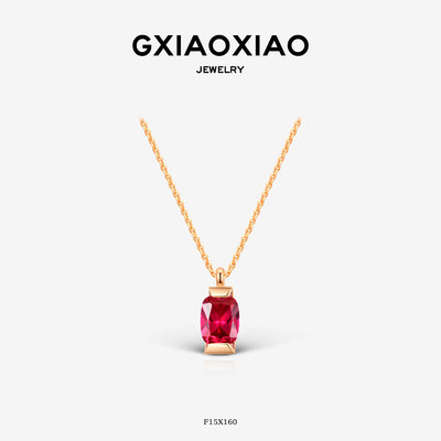 G XIAOXIAO 气质轻奢精致高级千金感百搭方形项链 F15X160