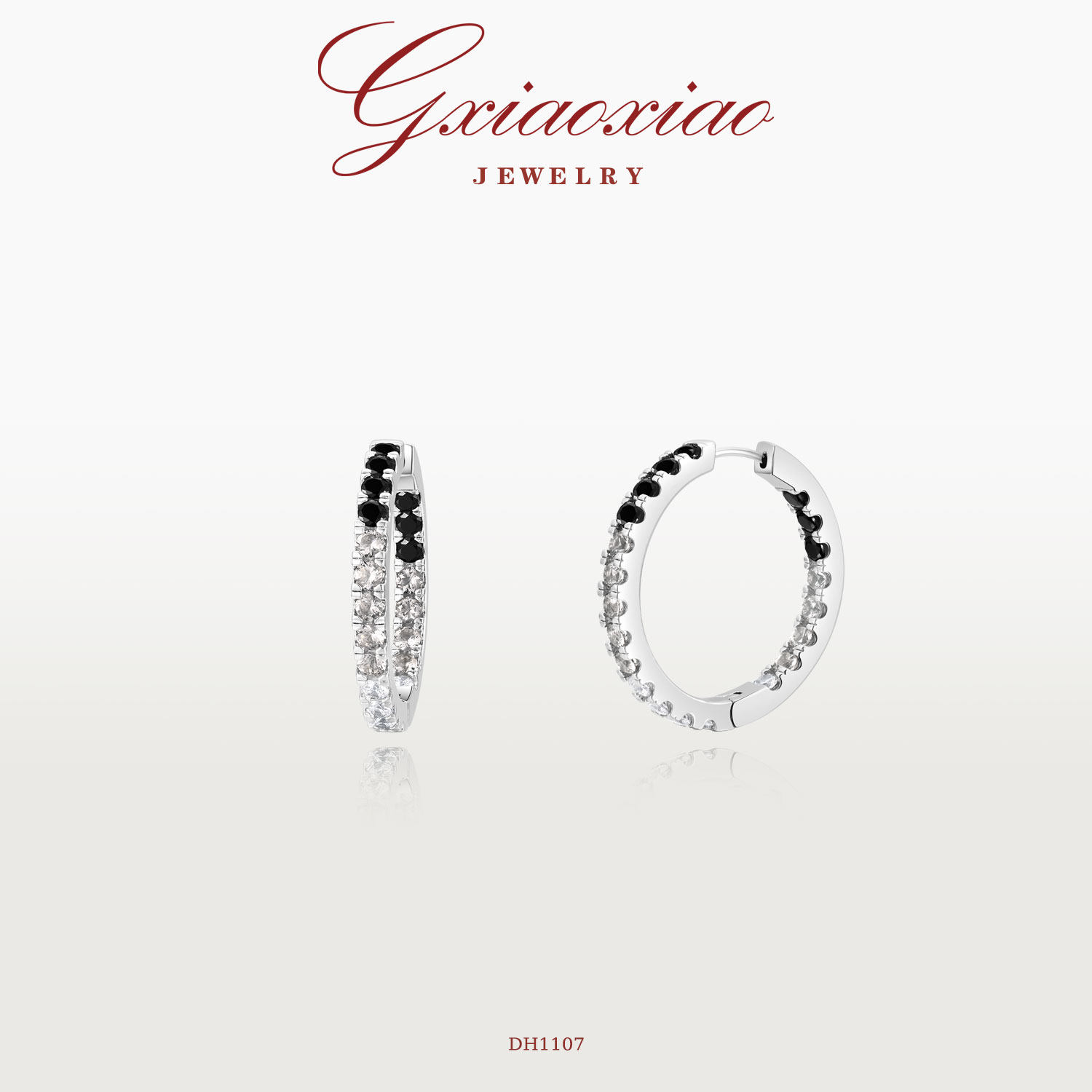 G XIAOXIAO 镀K金 时尚气质甜酷简约个性百搭圈圈耳环 DH1107