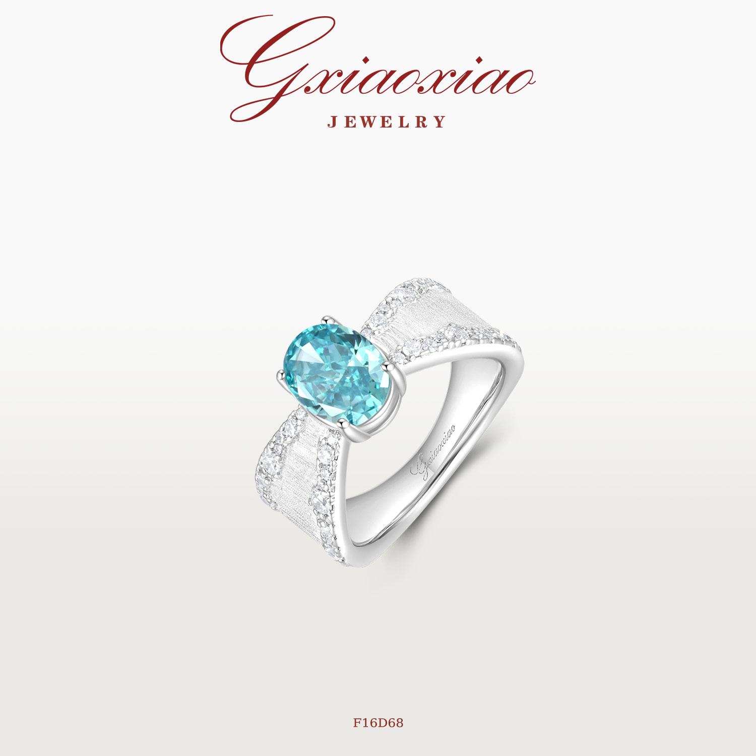 GXIAOXIAO复古轻奢冰切戒指