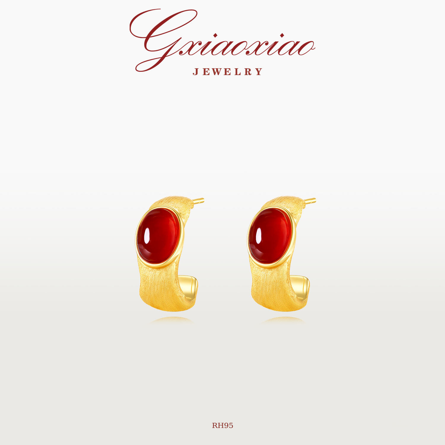 G XIAOXIAO 新年礼物 法式气质复古高级百搭红色耳环 RH95,饰品/流行首饰/时尚饰品新,耳环,淘宝优惠券,粉丝福利购,淘宝优惠卷