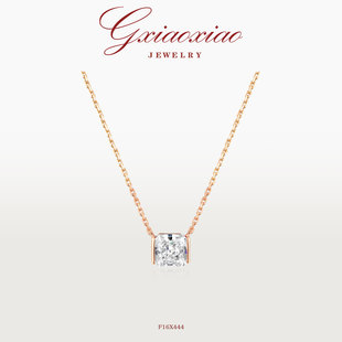 F16X444 高级感轻奢气质冰花方糖项链 925银 F16X445 XIAOXIAO