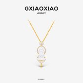 XIAOXIAO 新中式 气质高级百搭宝宝佛水晶项链 F16X662 F16X663