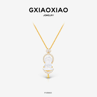G XIAOXIAO 新中式气质高级百搭宝宝佛水晶项链女F16X662 F16X663