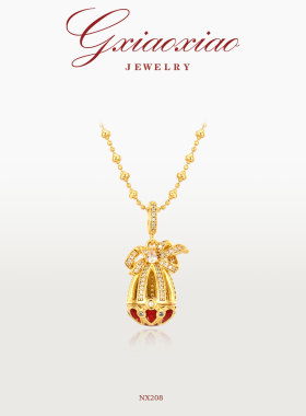 GXIAOXIAO百搭圣诞小彩蛋项链