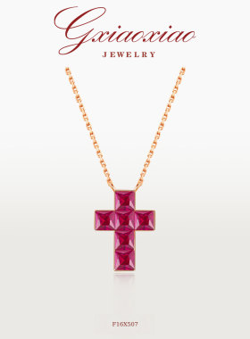 法式气质时尚个性高级十字架项链