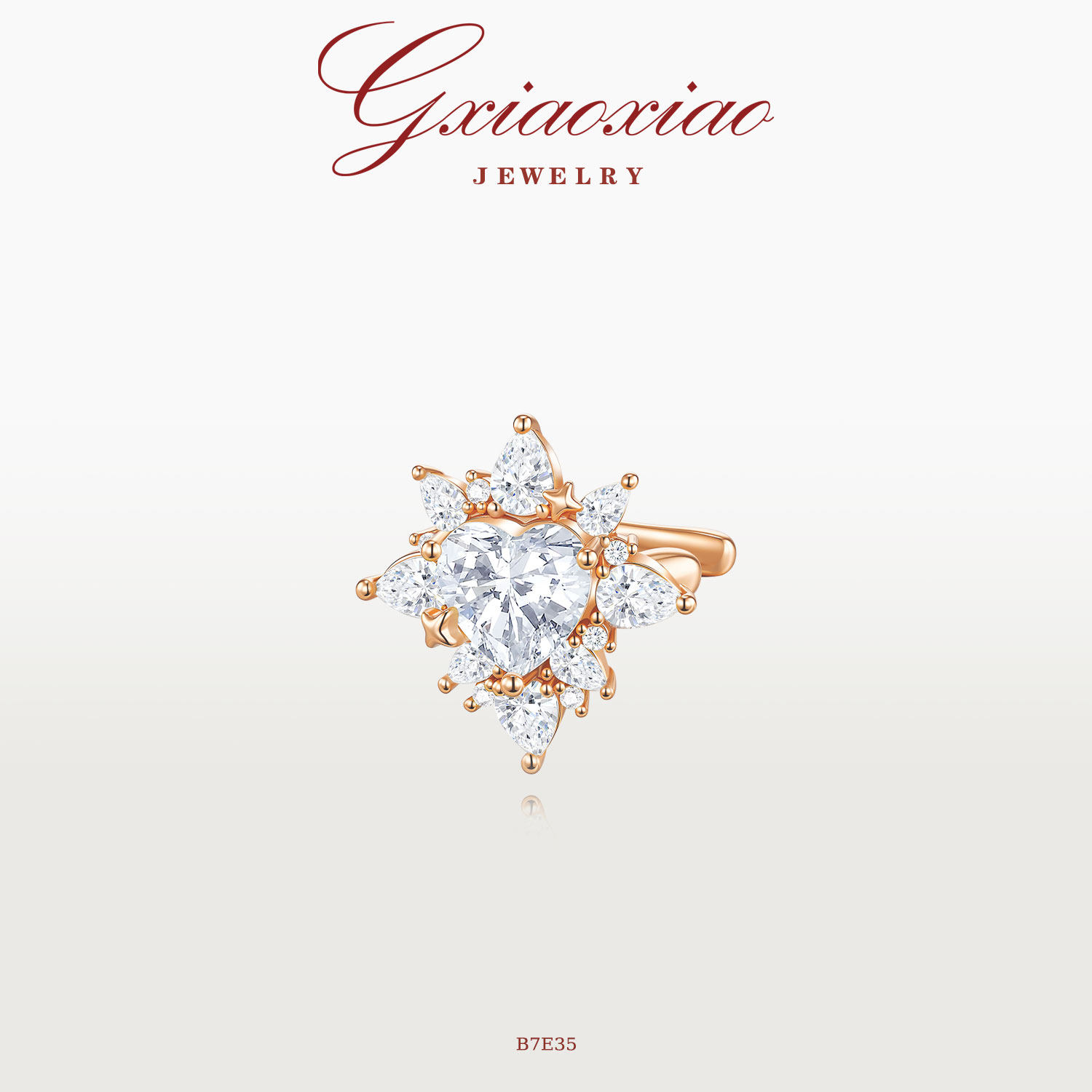 G XIAOXIAO 镀K金【心芒】气质时尚高级百搭精致爱心耳夹 B7E35,饰品/流行首饰/时尚饰品新,耳夹,淘宝优惠券,粉丝福利购,淘宝优惠卷