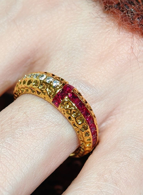 G XIAOXIAO 新年礼物【幻彩星轨】法式气质高级感T形戒指 F16D96