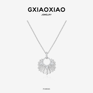 XIAOXIAO F16X565 星扇 气质高级太阳花百搭项链 F16X520 法式