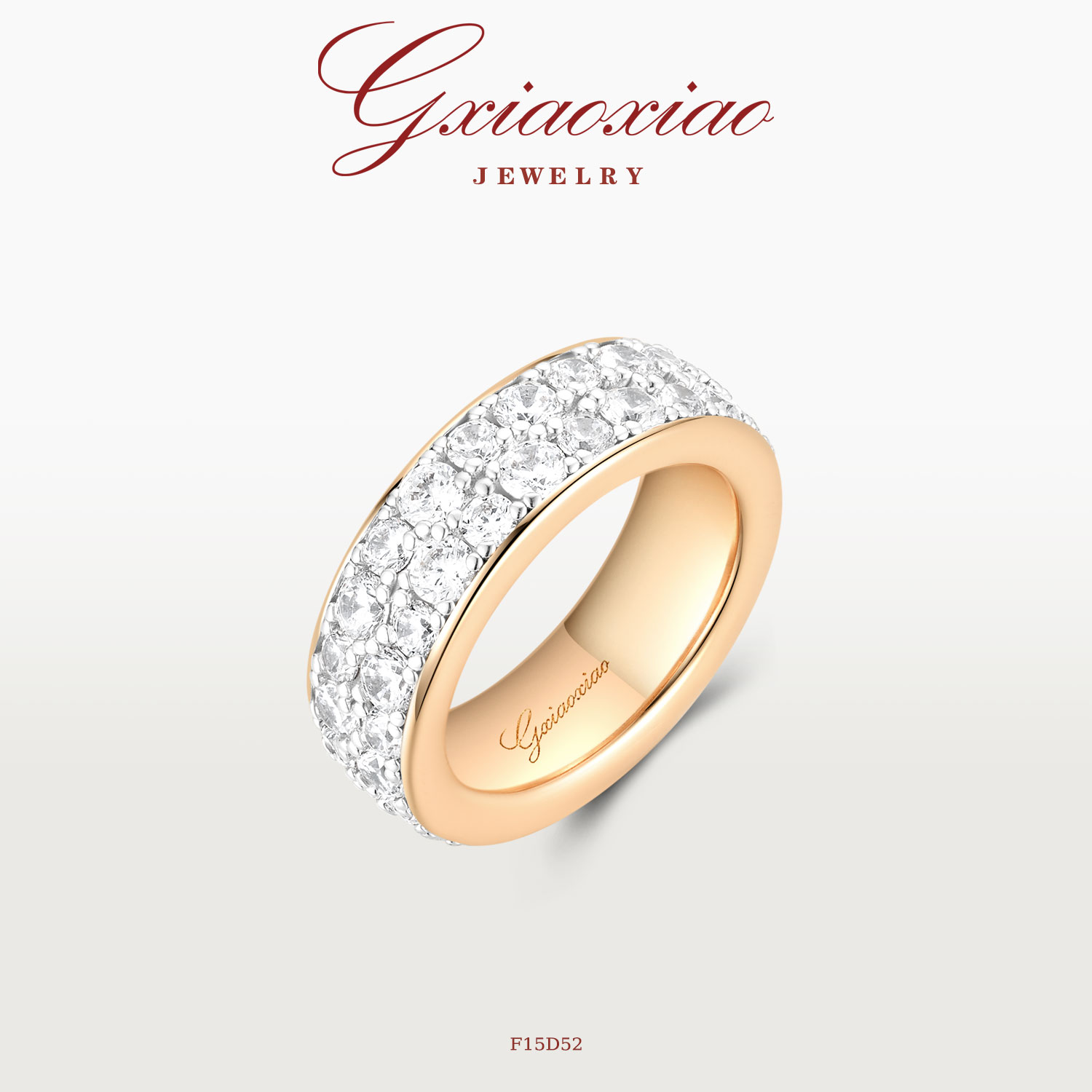 GXIAOXIAO时尚百搭满镶戒指