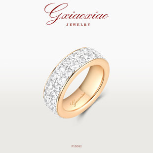 XIAOXIAO 百搭满镶戒指 镀K金 轻奢气质时尚 F15D52 满天星