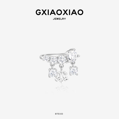 GXIAOXIAO气质鸢尾花滴溜耳夹