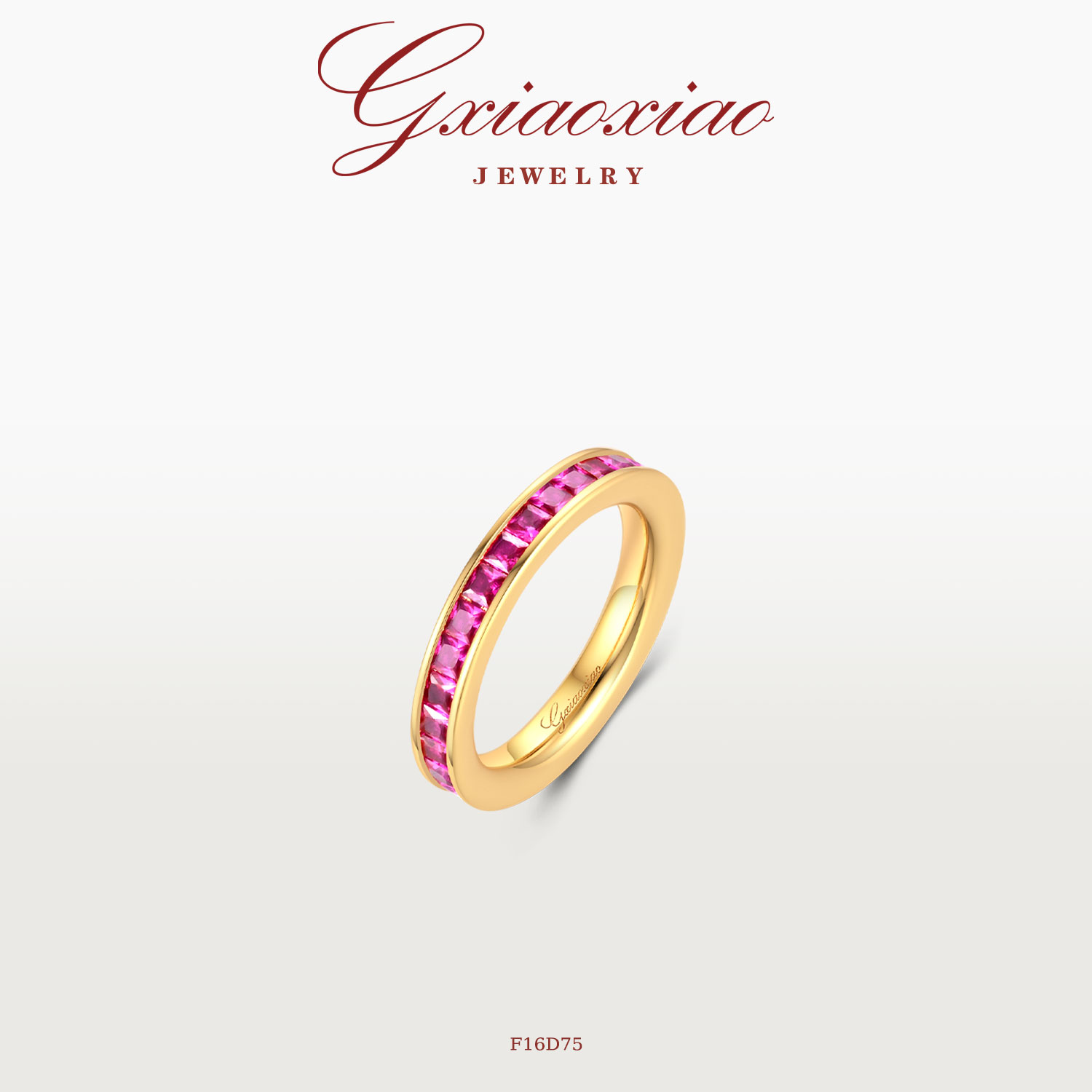 GXIAOXIAO高级感无边镶排戒戒指