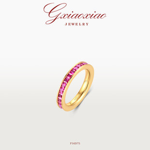 高级感无边镶排戒戒指 F16D75 气质时尚 法式 XIAOXIAO 新年礼物