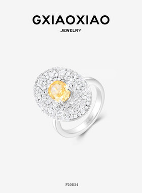 G XIAOXIAO 轻奢气质高级感椭圆满镶戒指 F20D24
