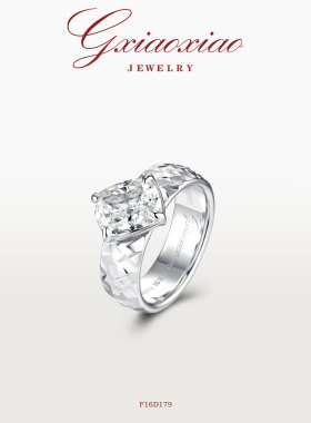 法式时尚轻奢高级感方形戒指