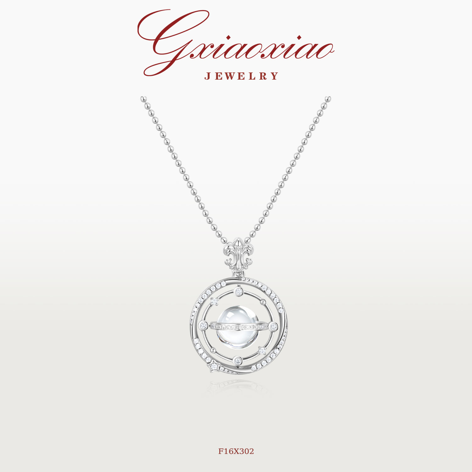 GXIAOXIAO旋转星球灵动百搭项链