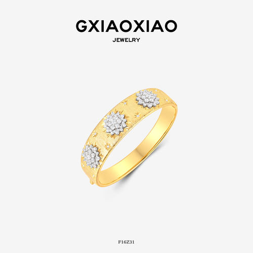 GXIAOXIAO复古雪花拉丝手镯