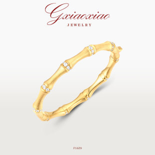 百搭竹节拉丝手镯 气质复古高级感经典 新年礼物 F16Z9 XIAOXIAO