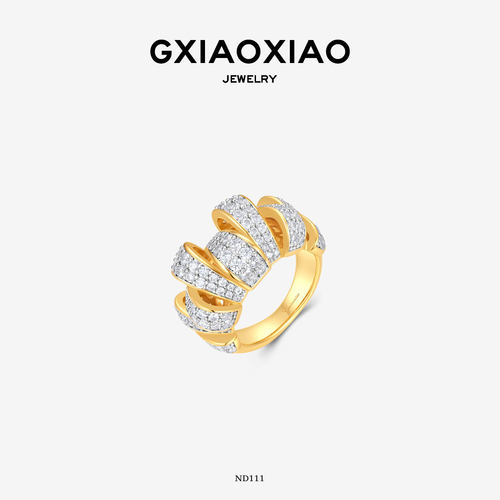 GXIAOXIAO法式轻奢弧形戒指