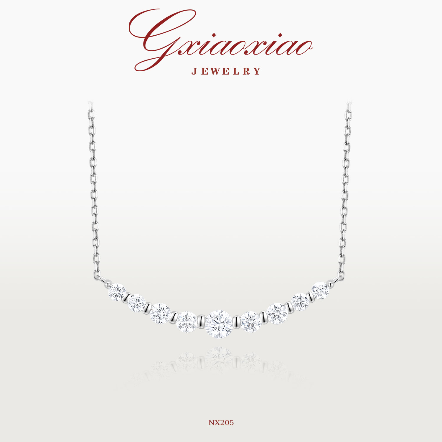 轻奢灵动少女微笑项链