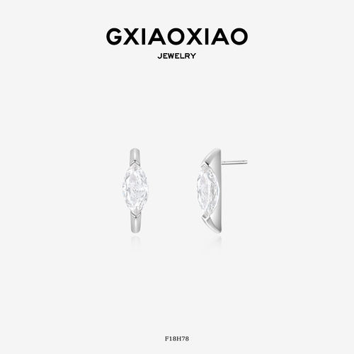 G XIAOXIAO耳饰 时尚气质高级百搭冰花切耳环F18h78 F18H79