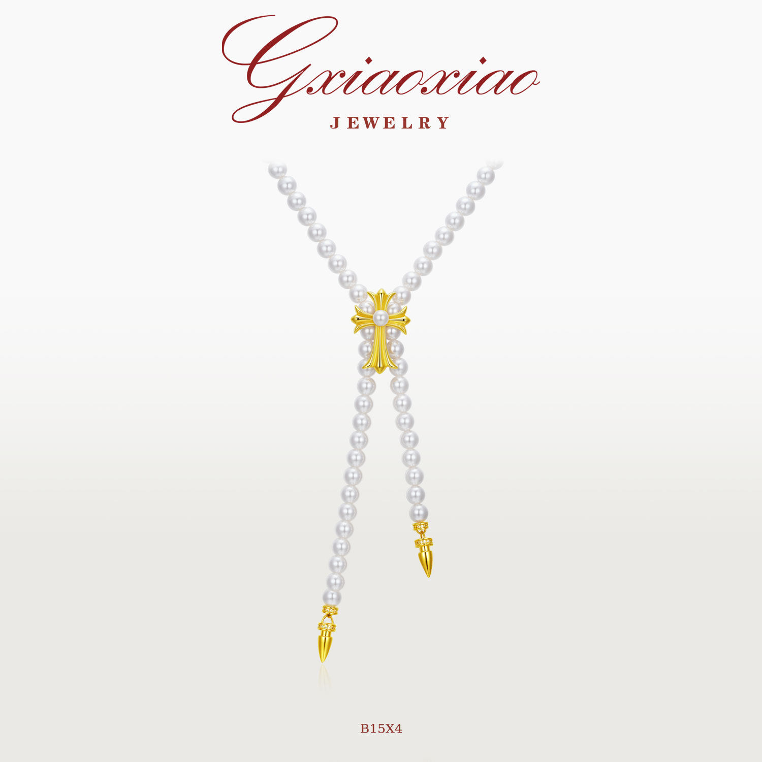 G XIAOXIAO 镀K金 法式气质优雅高级百搭十字架项链 B15X4,饰品/流行首饰/时尚饰品新,项链,淘宝优惠券,粉丝福利购,淘宝优惠卷