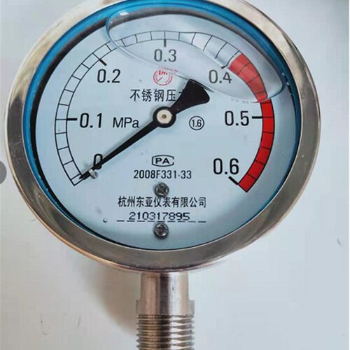 杭州富阳YN150BF 0-1.6MPA 耐高温 蒸汽耐酸碱高温不锈钢耐震压力