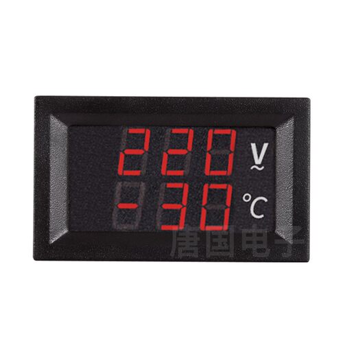 数显温度计交流220V电压温度双显表工业NTC传感器测温数码管显示