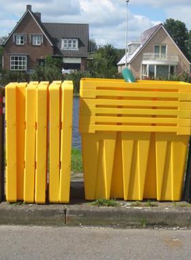 派荣抗洪抢险黄色注水式防洪箱箱体高度60cm蓄水池箱堵水子堤