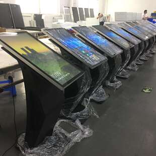 万马32寸卧式触摸一体机 竖挂电容屏 全黑色 window10英文专业版