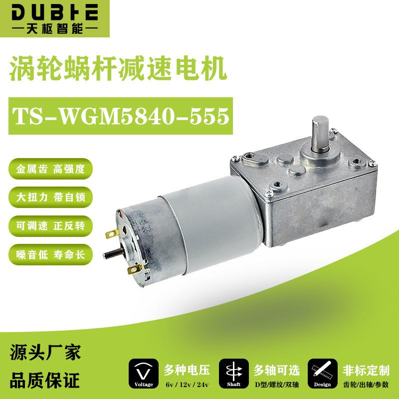 5840-555编码器减速电机 大扭力带编码器电机 涡轮蜗杆电机12V-24